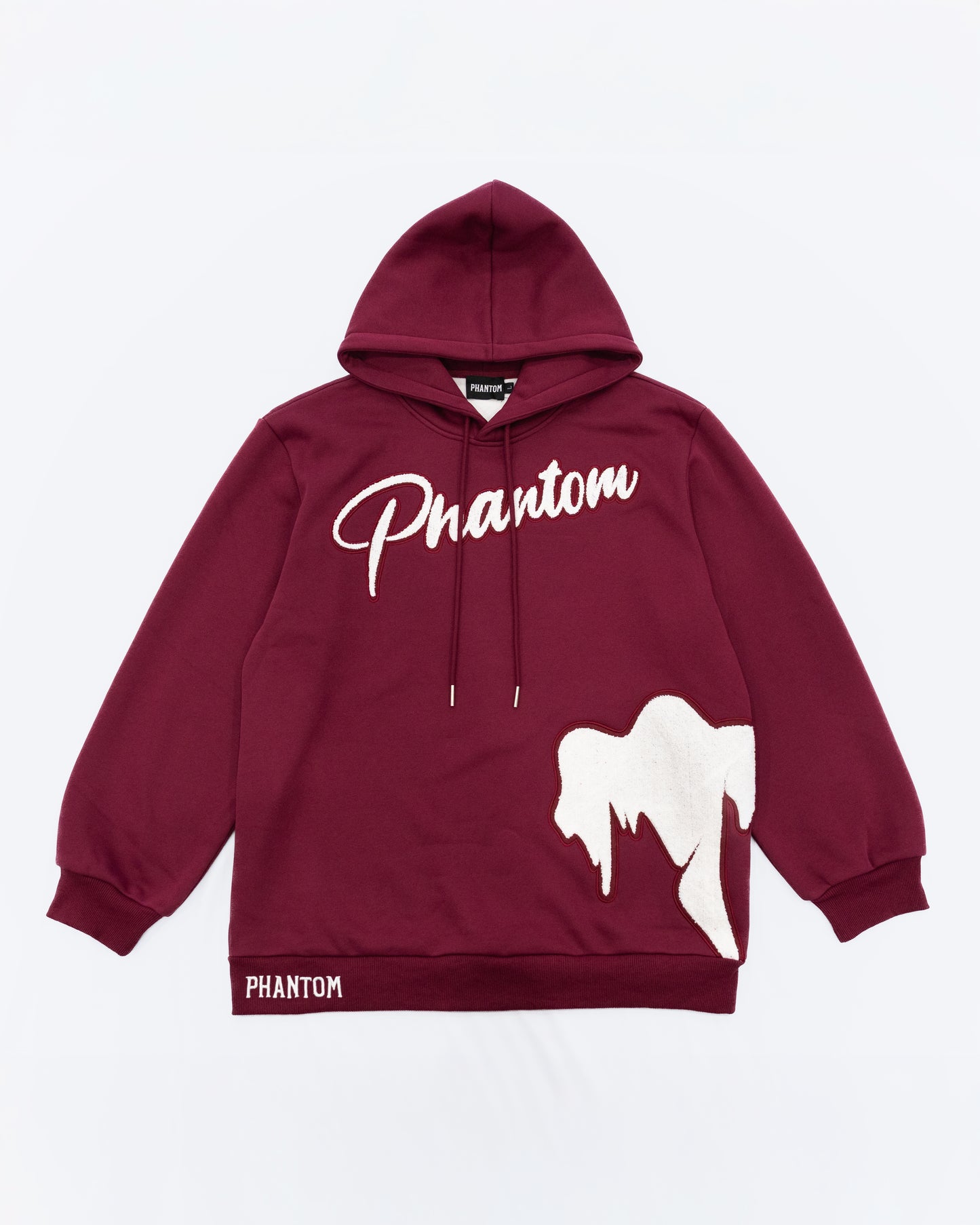 Burgundy X White Hoodie