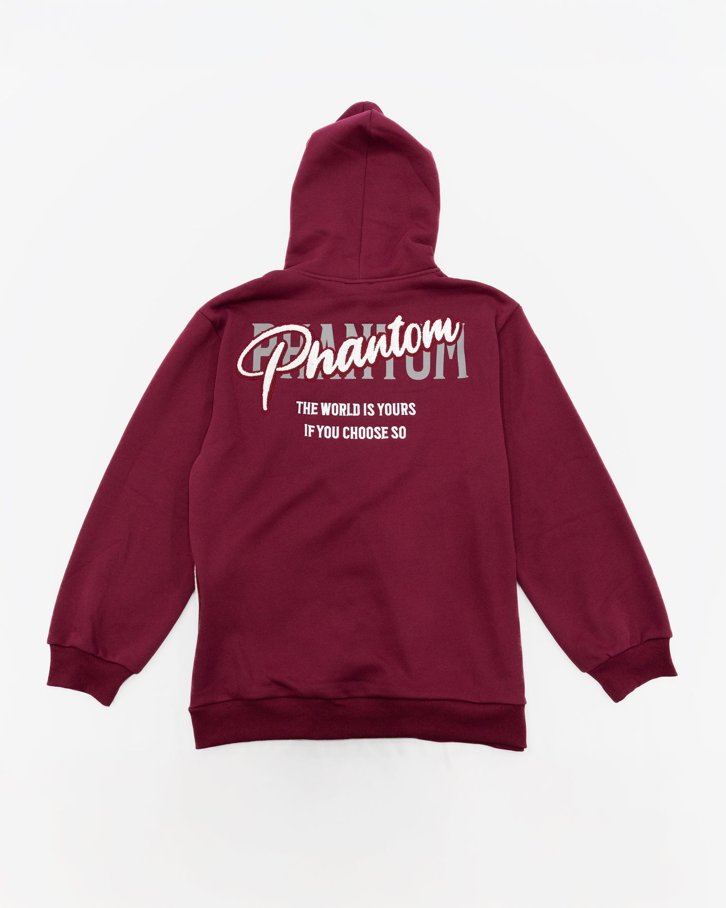 Burgundy X White Hoodie