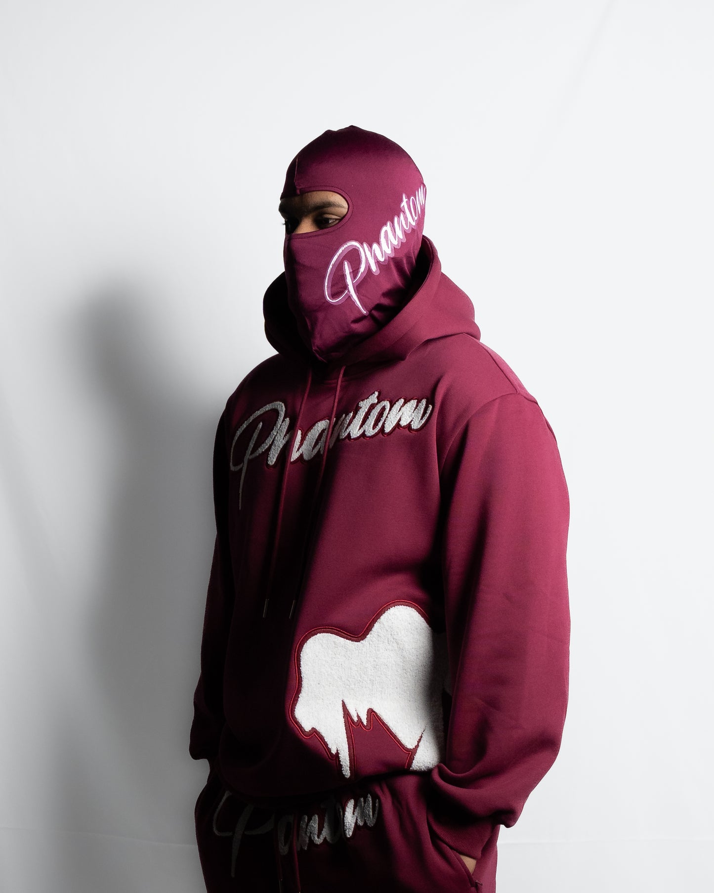 Burgundy X White Balaclava *4-8 WEEKS SHIPPING*