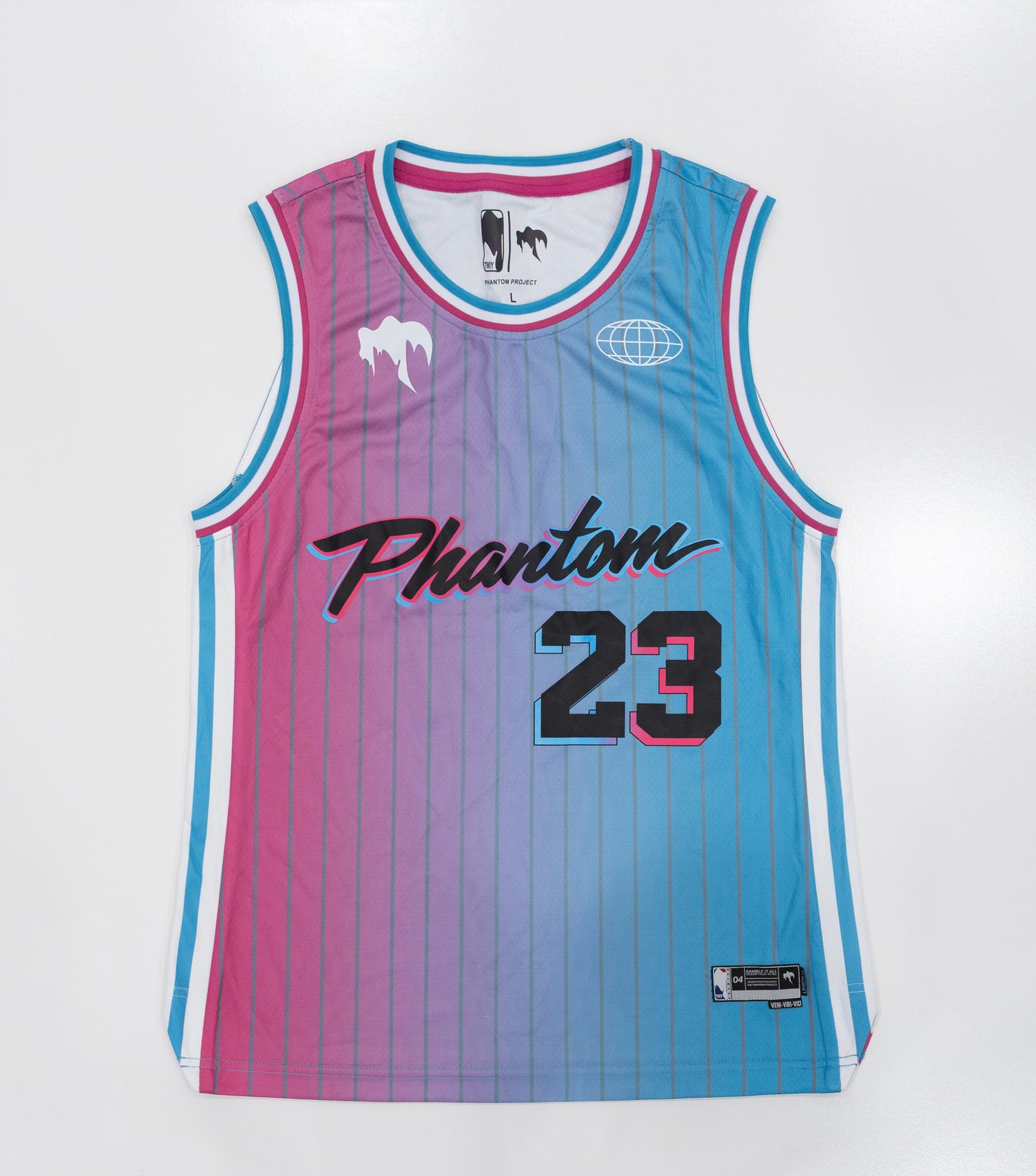 Blue/Pink Basketball Jersey