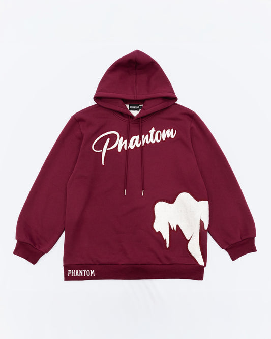 Burgundy X White Hoodie